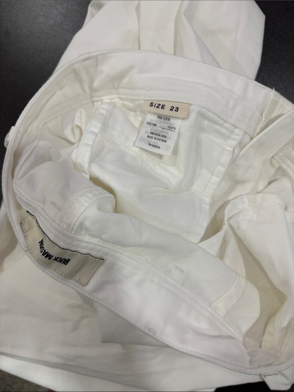 NWT Buck Mason Women’s White Wide Leg Sailorette Pant Size 23 Retail $198 - Picture 4 of 11